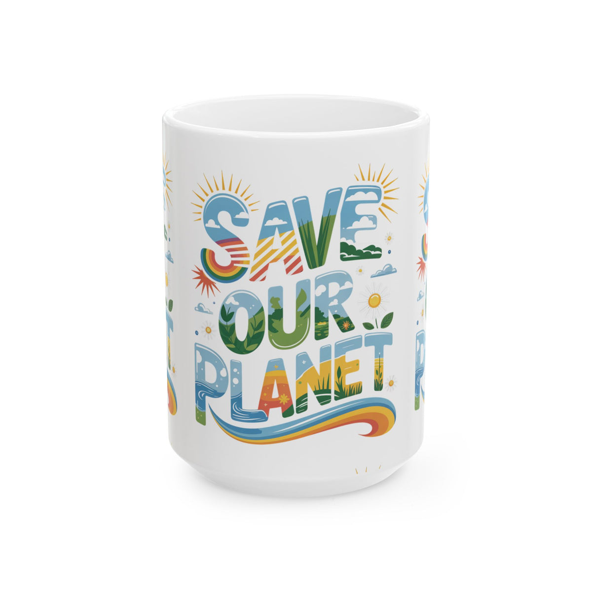 Save Our Planet Ceramic Mug – Eco-Friendly | Planet Re-imagined