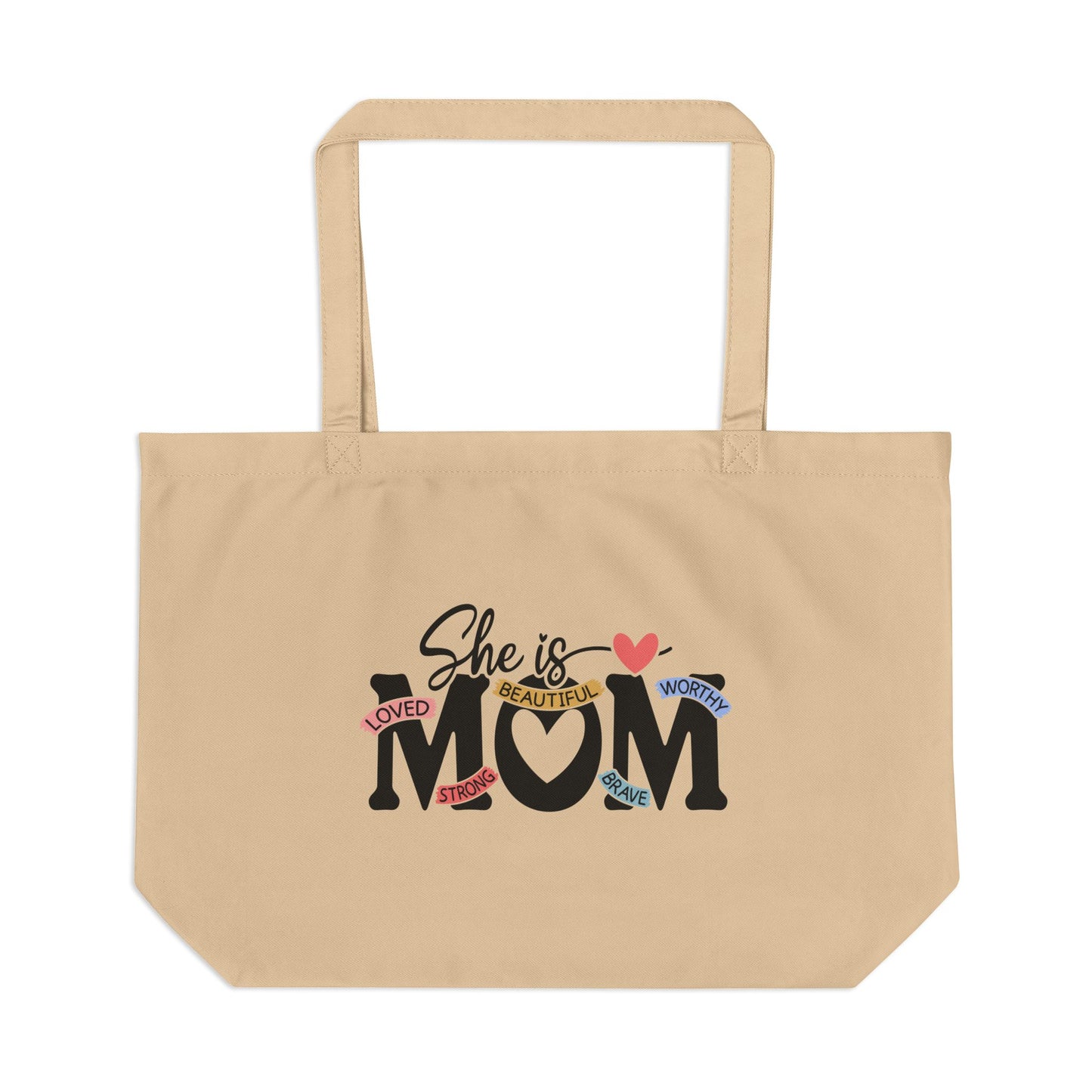 Baseball Mom Large Eco Tote — Patriotic Sports Mom Canvas Bag
