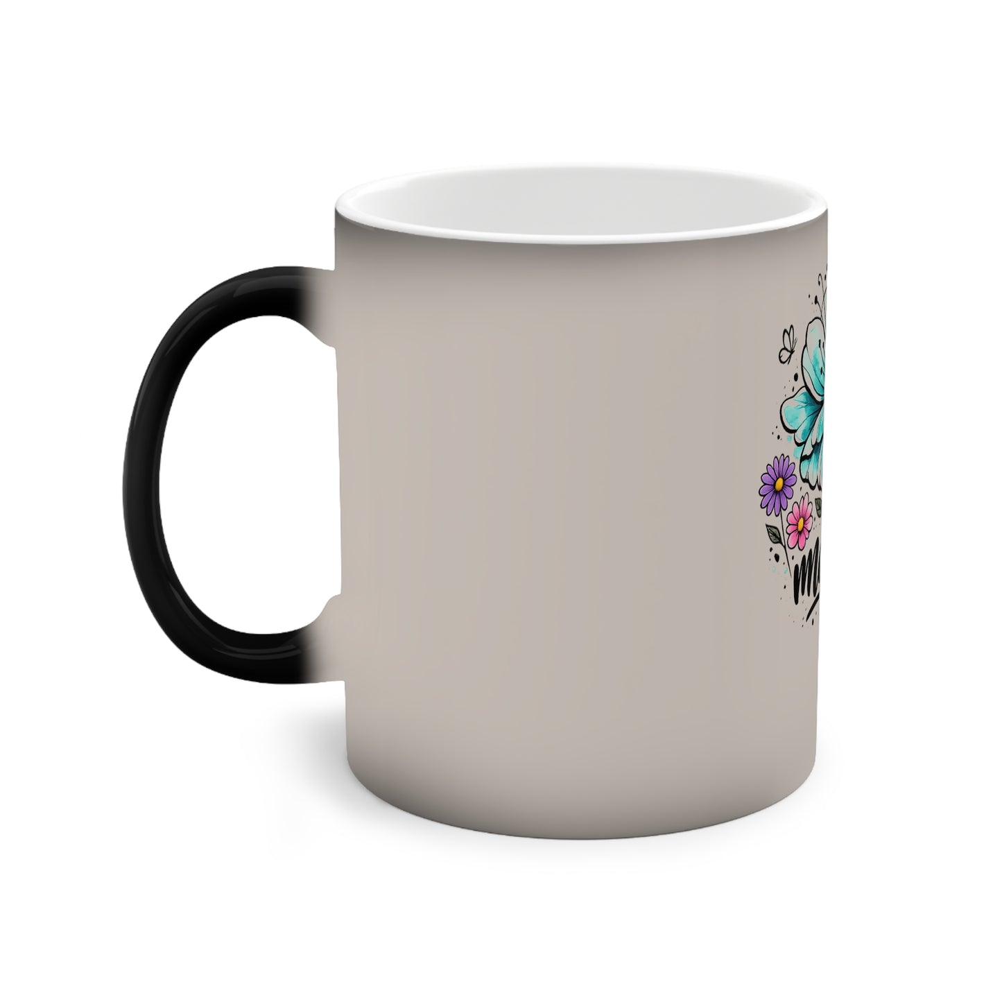 Mama Floral Color-Changing Mug — 11oz Heat-Activated Gift for Moms
