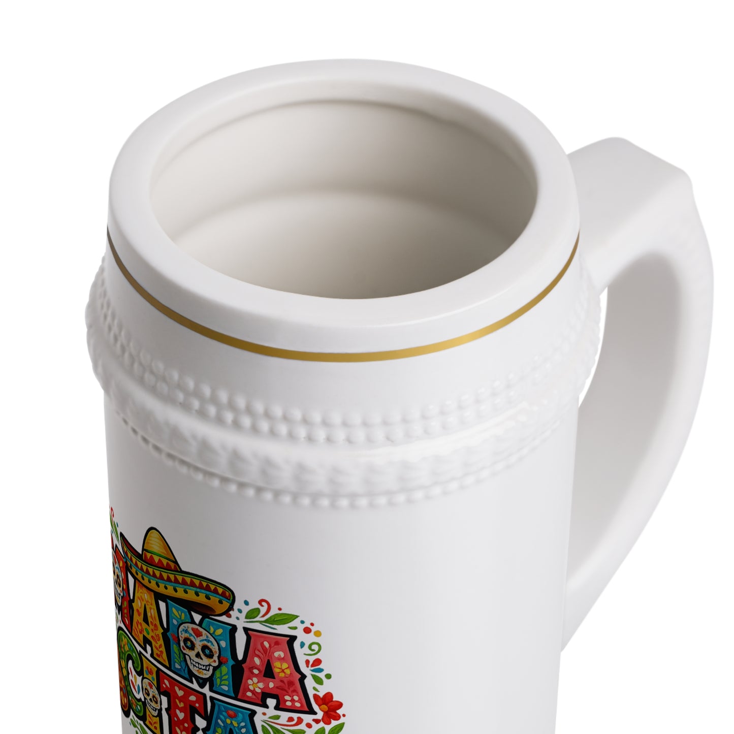 Ceramic Beer Stein Mug – “My Alone Time Is For Everyone’s Safety” Cozy Duck Reading Design