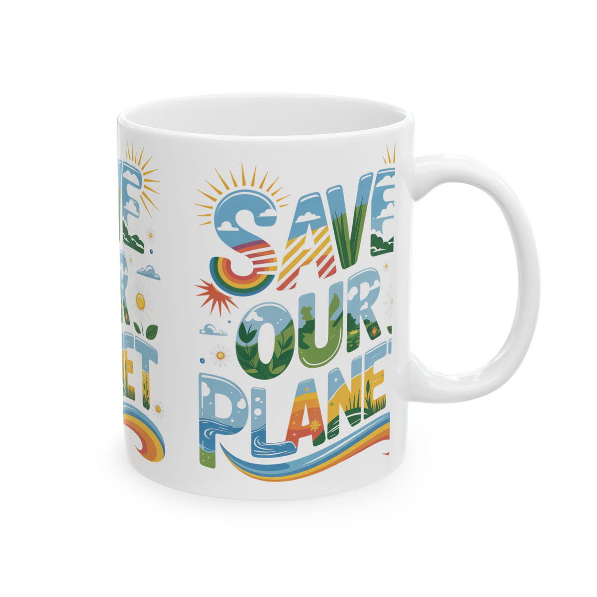 Save Our Planet Ceramic Mug – Eco-Friendly | Planet Re-imagined