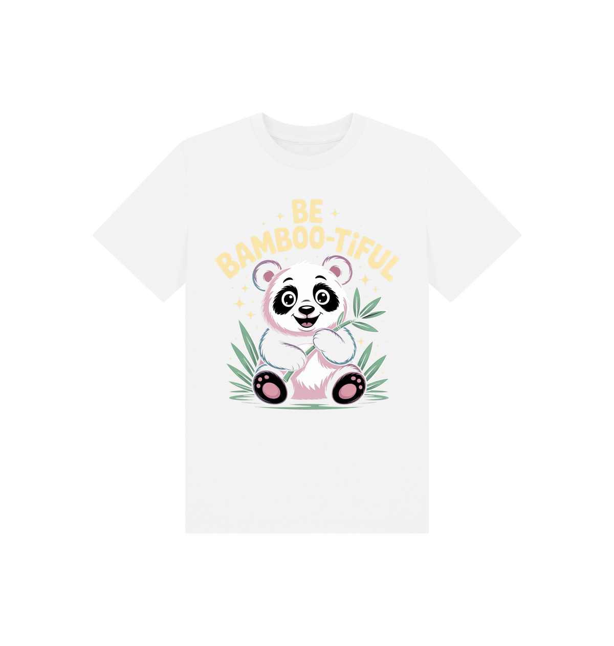 White Printed Kids T-Shirt Front