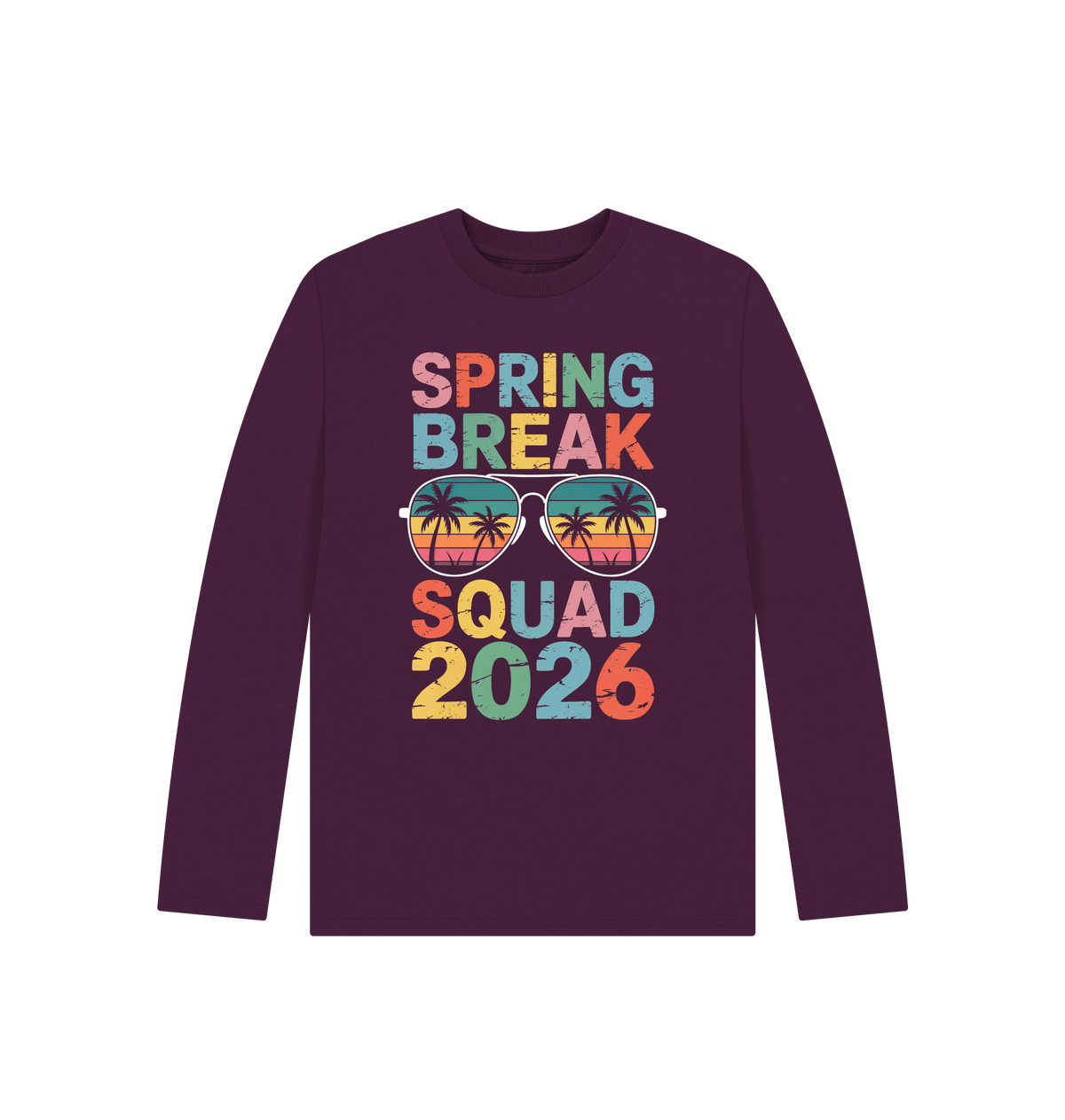 Purple Printed Kids T-Shirt Front