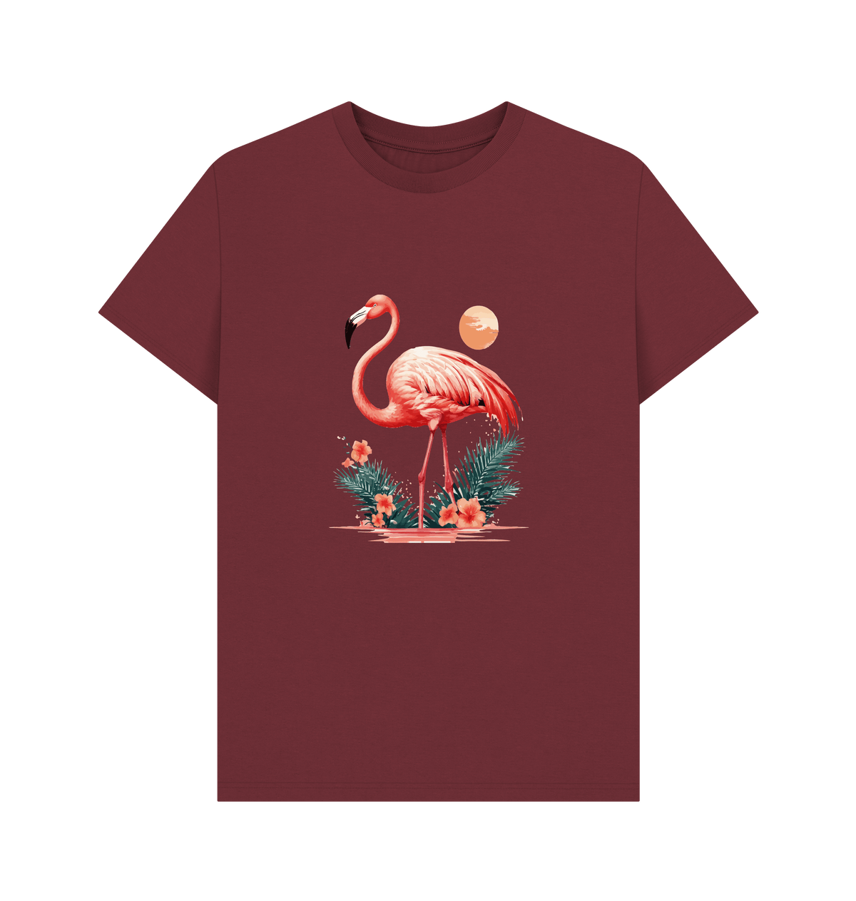Red Wine Printed T-shirt Front