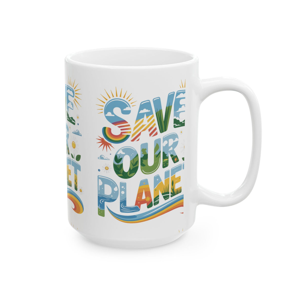 Save Our Planet Ceramic Mug – Eco-Friendly | Planet Re-imagined