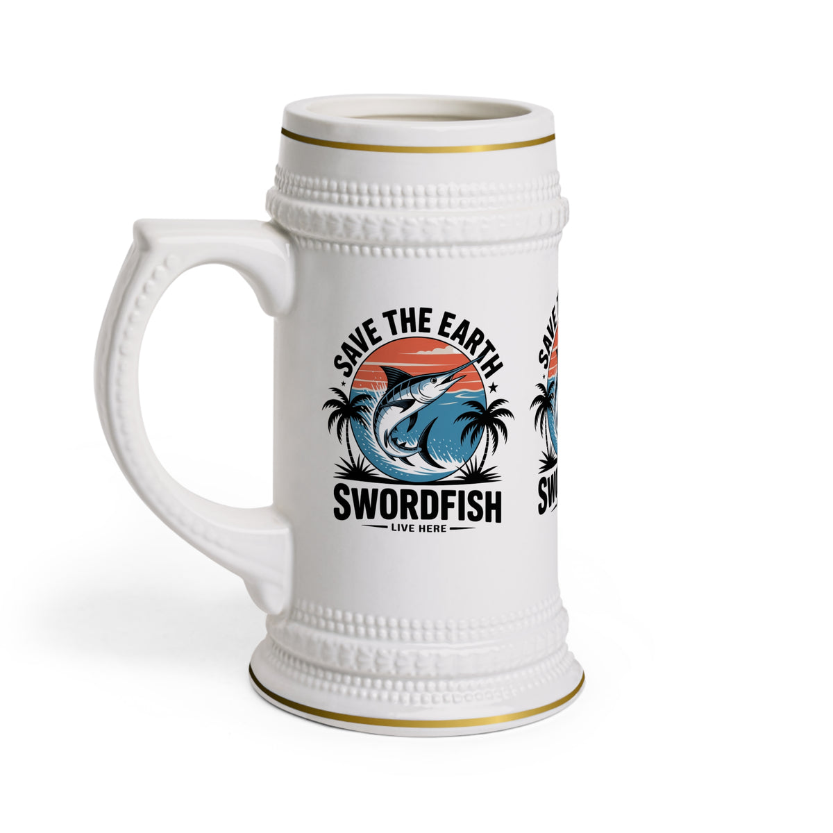 Swordfish Stein Mug – Save the Earth Beach Ocean Conservation Beer Stein