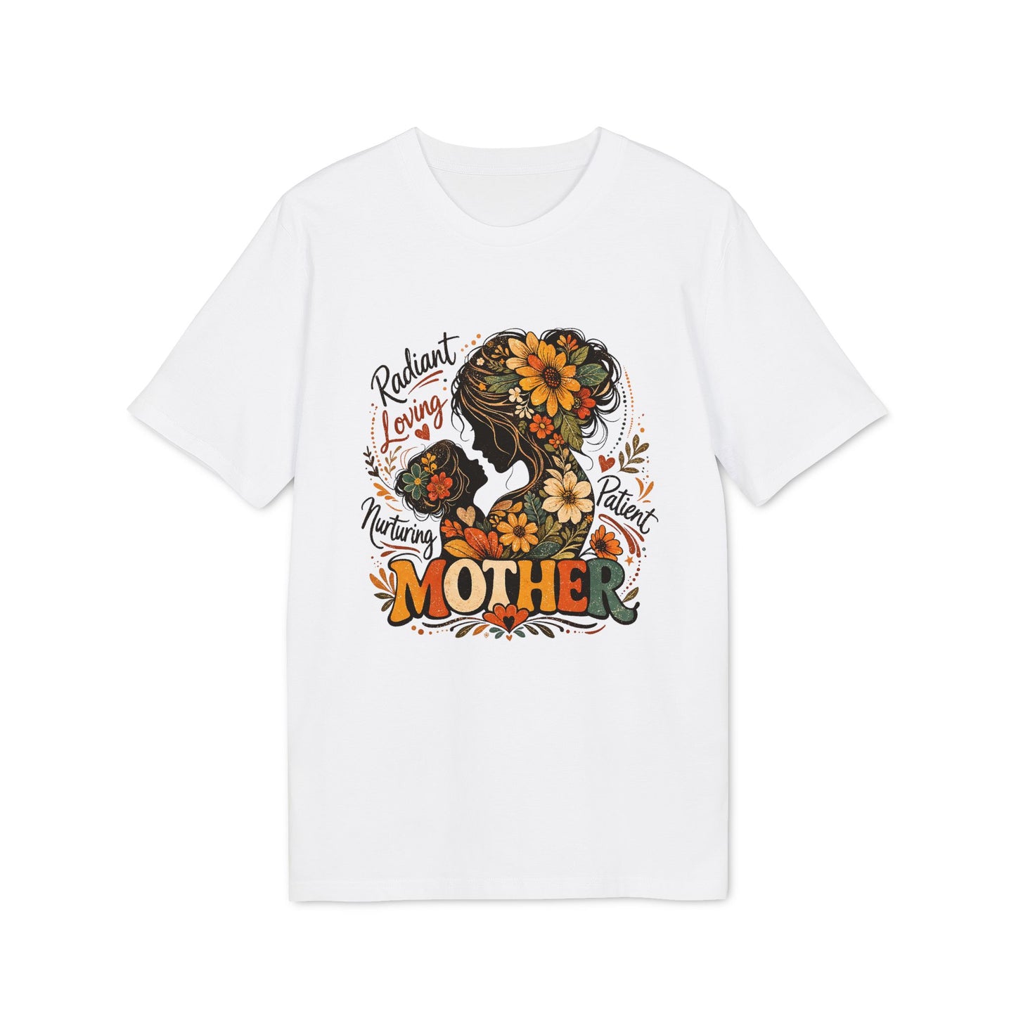 Mother Floral Skull T-Shirt — Radiant, Loving, Nurturing Mom Graphic Tee