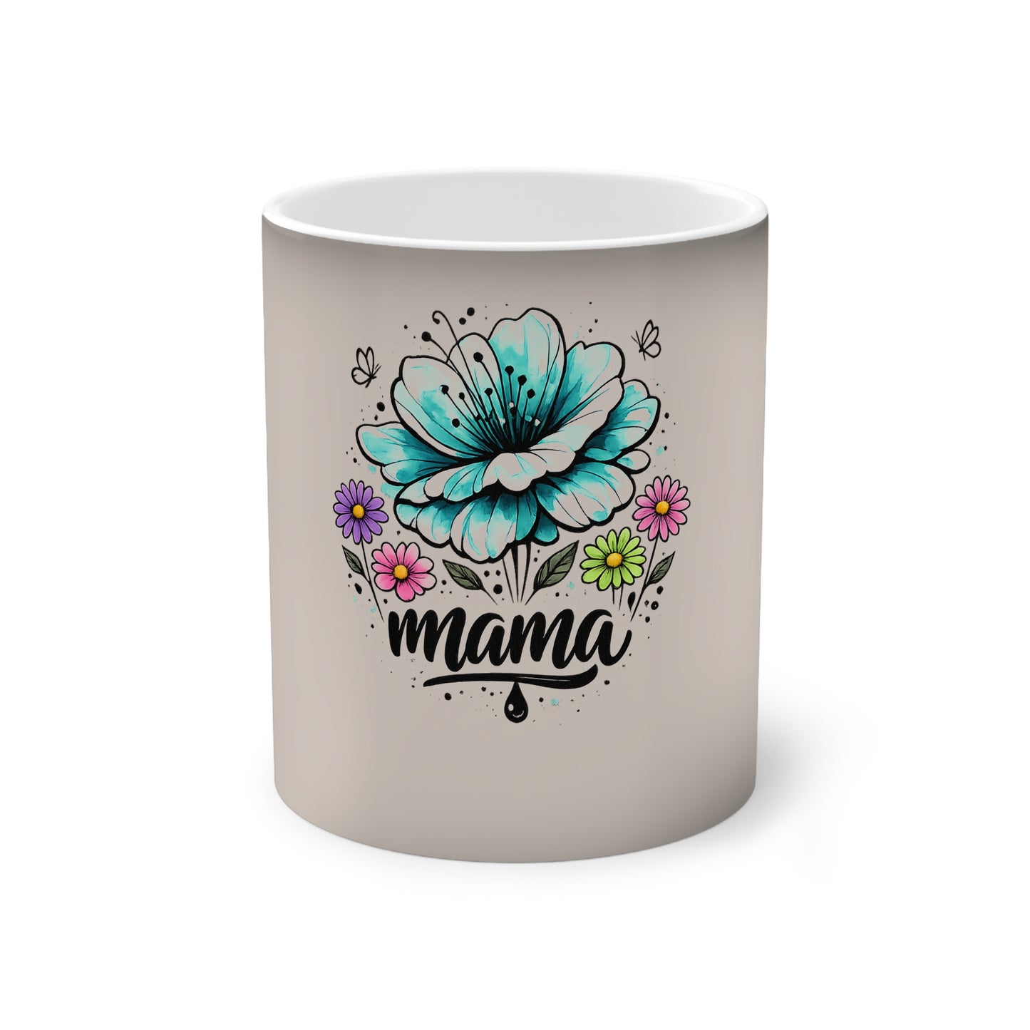 Mama Floral Color-Changing Mug — 11oz Heat-Activated Gift for Moms