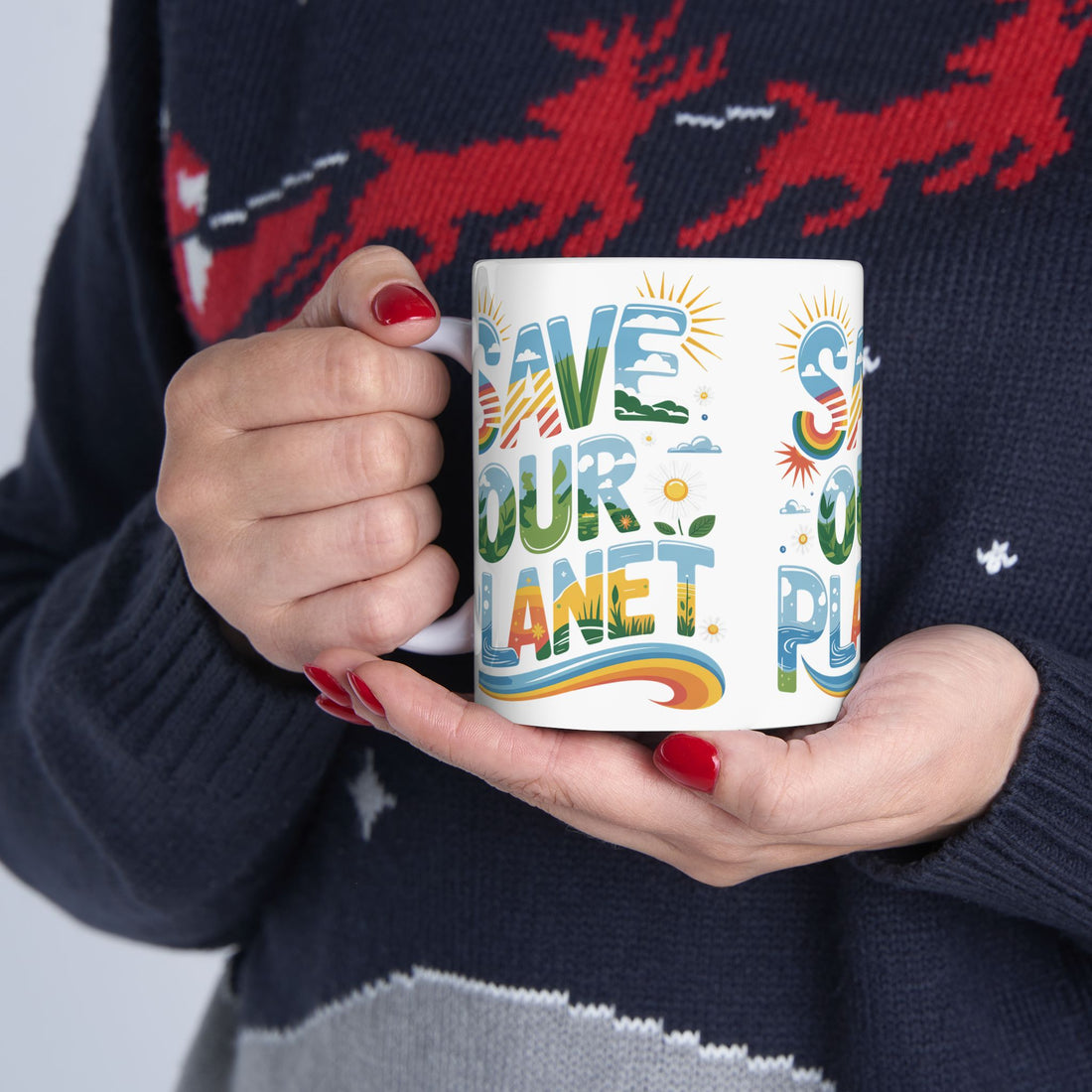 Save Our Planet Ceramic Mug – Eco-Friendly | Planet Re-imagined