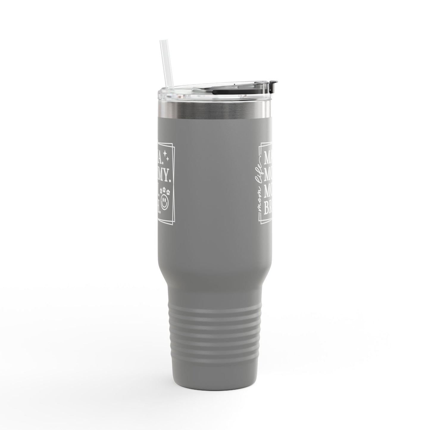 40oz Insulated Travel Mug — "Mama, Mommy, Mom, Bruh" Funny Mom Gift