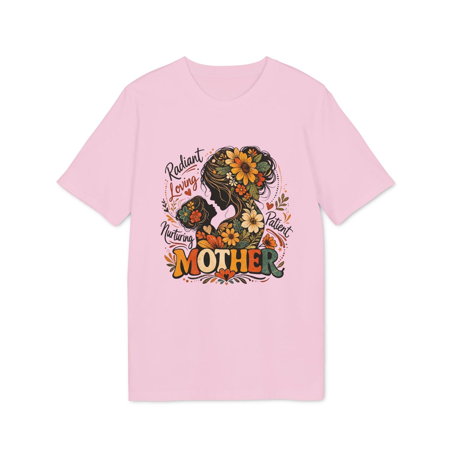 Mother Floral Skull T-Shirt — Radiant, Loving, Nurturing Mom Graphic Tee
