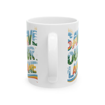 Save Our Planet Ceramic Mug – Eco-Friendly | Planet Re-imagined