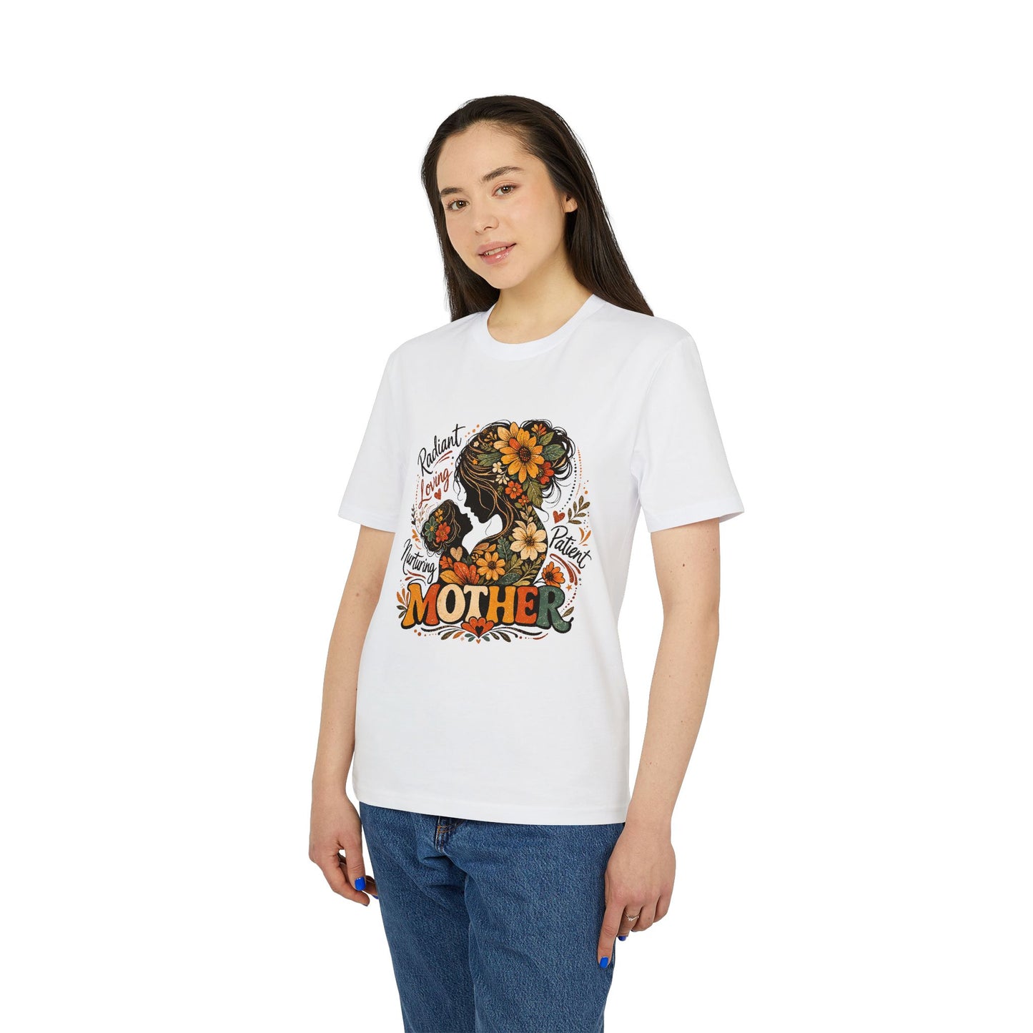 Mother Floral Skull T-Shirt — Radiant, Loving, Nurturing Mom Graphic Tee