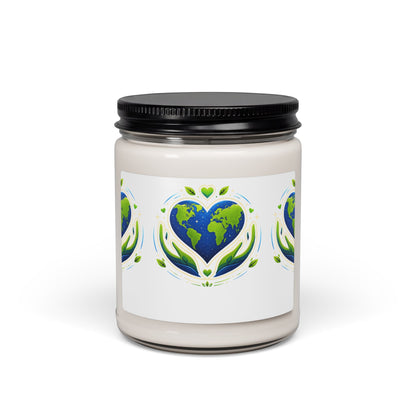Earth Heart Scented Soy Candle — 9 oz Eco-Friendly Aromatherapy Candle (Love the Planet)
