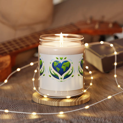Earth Heart Scented Soy Candle — 9 oz Eco-Friendly Aromatherapy Candle (Love the Planet)