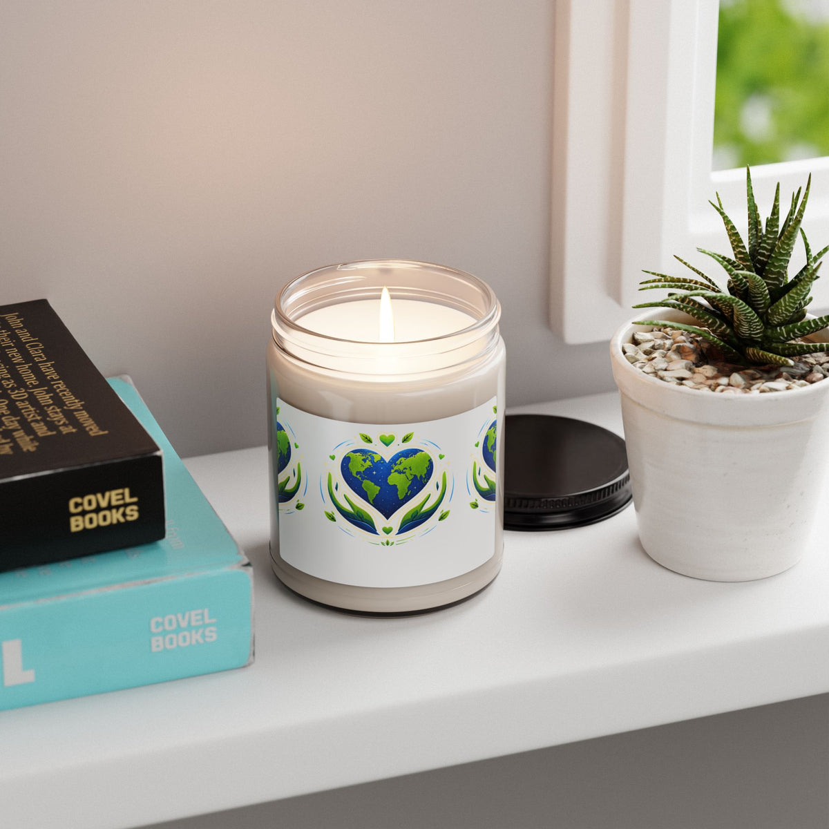 Earth Heart Scented Soy Candle — 9 oz Eco-Friendly Aromatherapy Candle (Love the Planet)