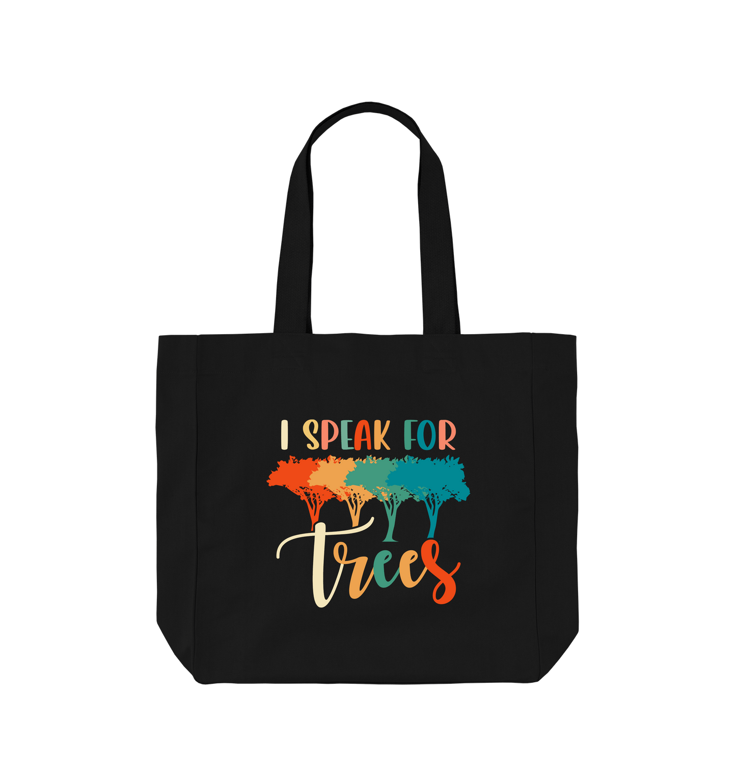 Black Printed Bag Front