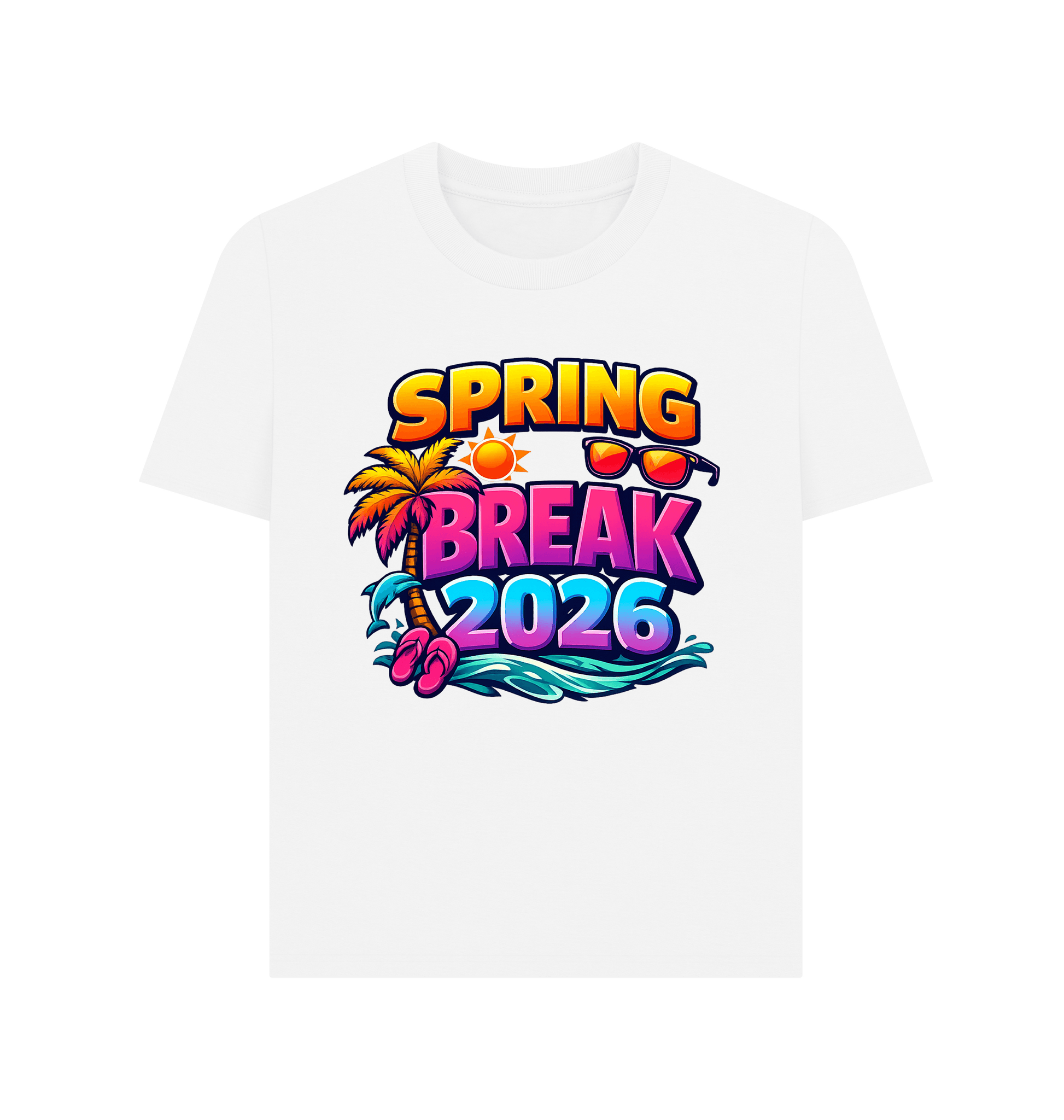 White Printed T-shirt Front