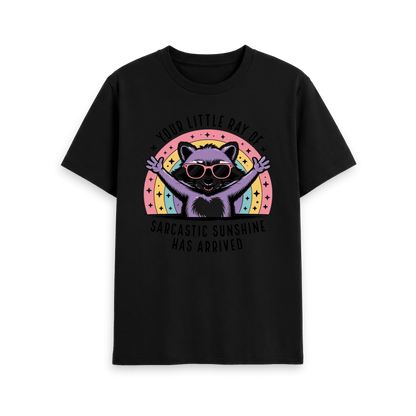 Black Printed T-shirt Front