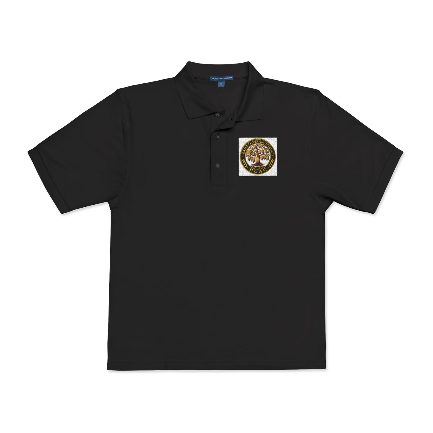 Embroidered Tree of Life Polo Shirt — Gold Foil Crest