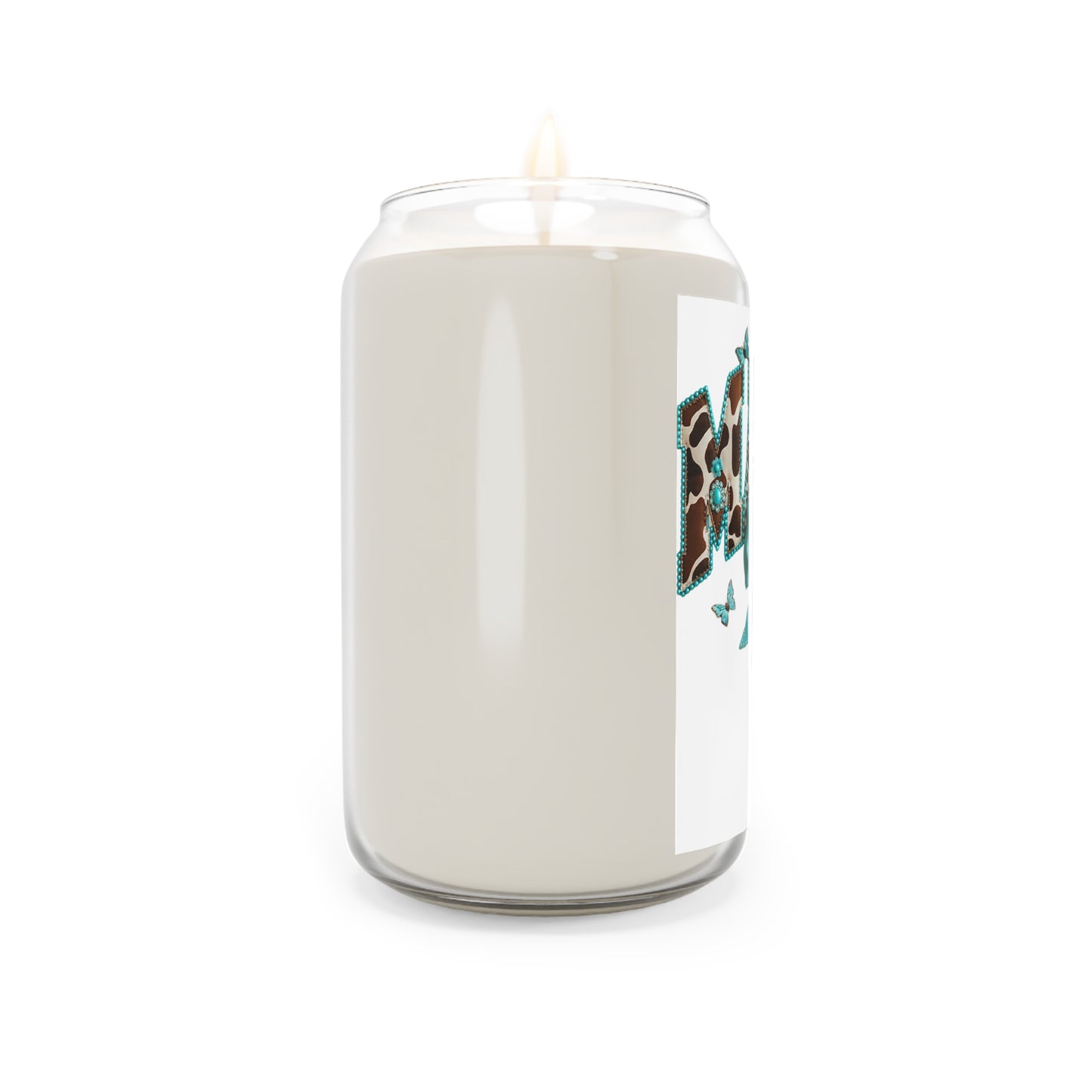 Aqua Leopard 'Mama' Soy Candle — 13.75 oz Scented Jar