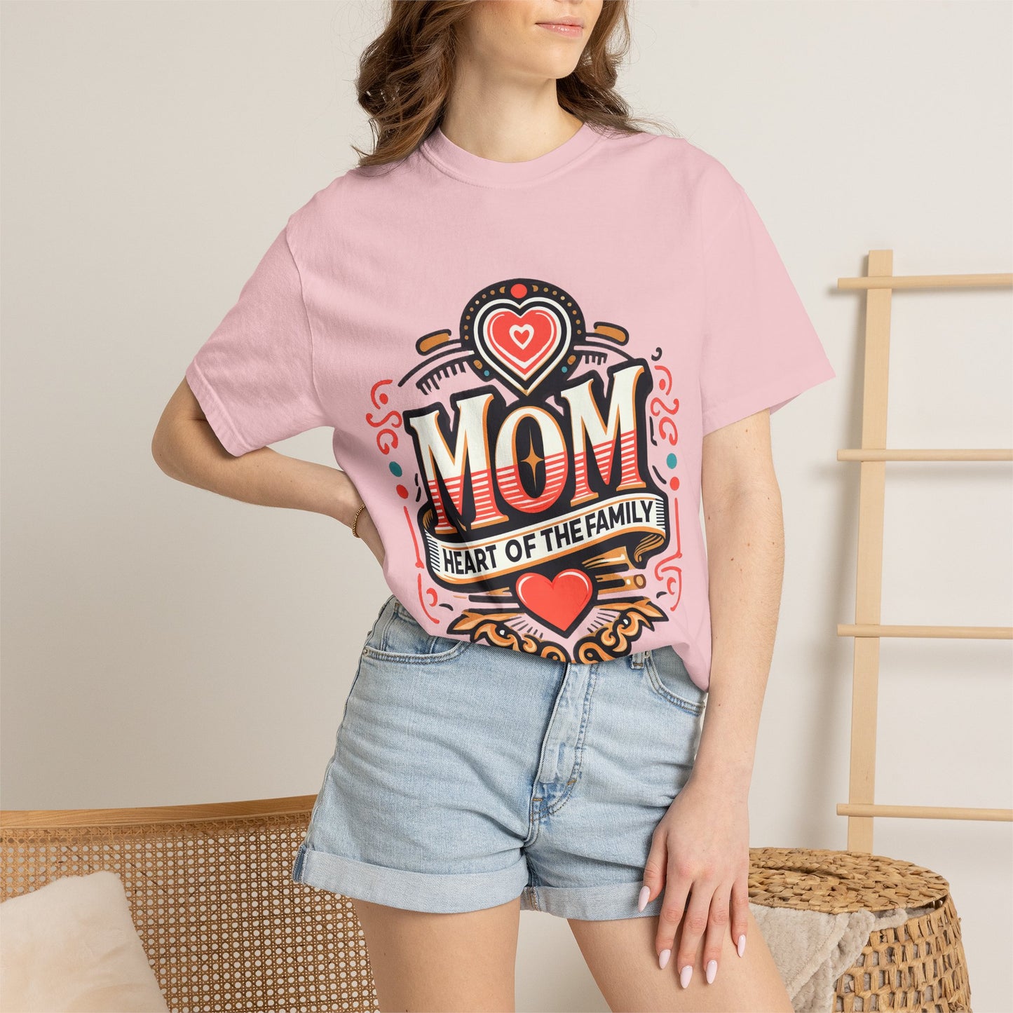 Mom Heart of the Family T-Shirt — Mother's Day Floral Graphic Tee