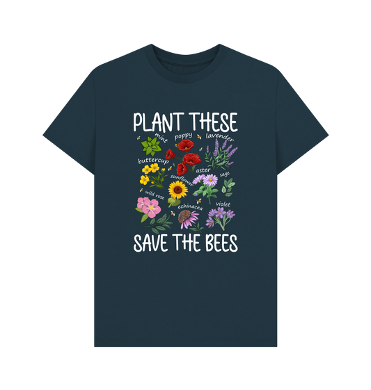 Denim Blue Printed T-shirt Front