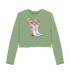 Sage Printed Boxy Jumpers Front