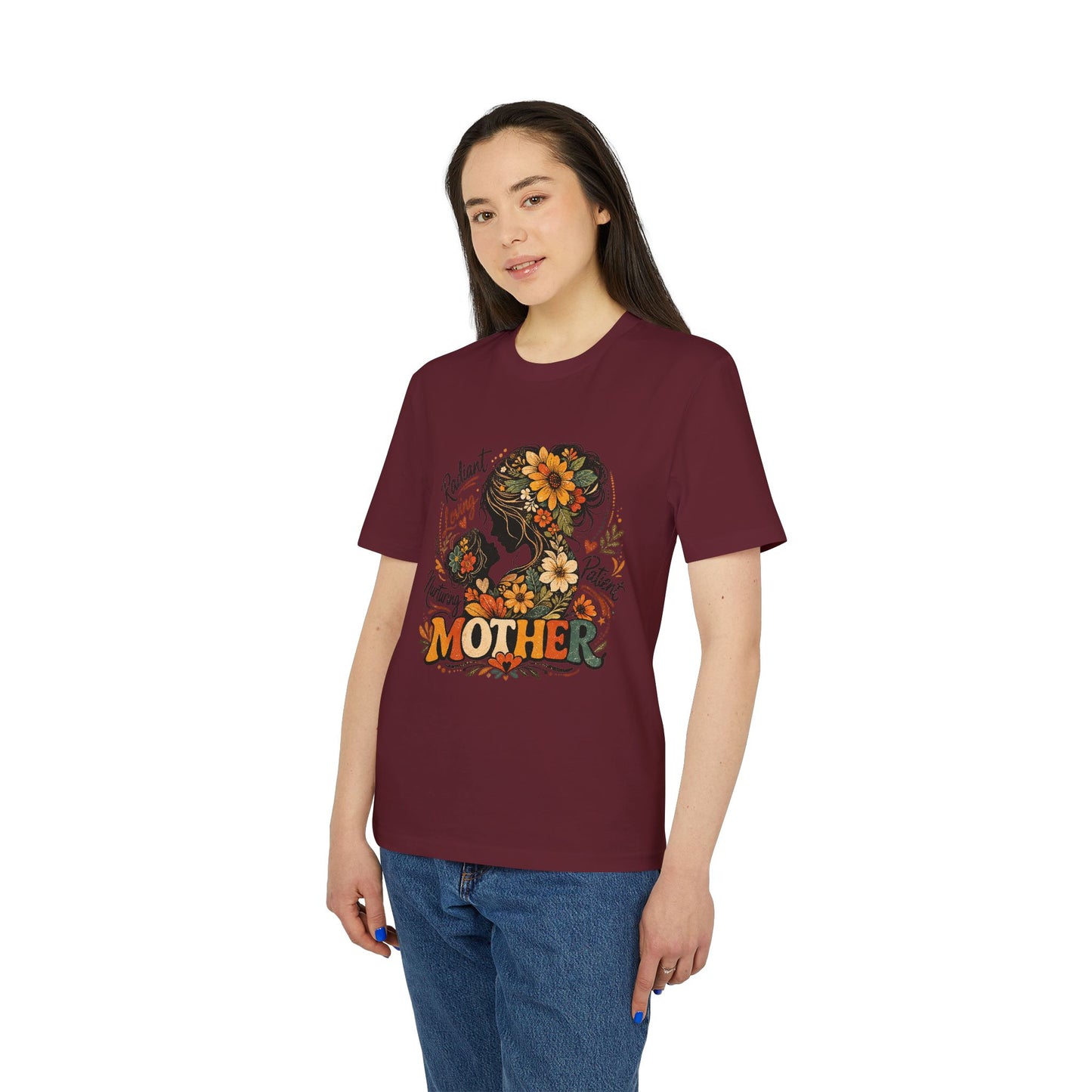 Mother Floral Skull T-Shirt — Radiant, Loving, Nurturing Mom Graphic Tee