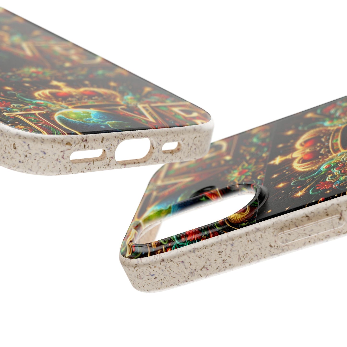 Biodegradable Phone Case — Vintage ‘LOVE’ Globe & Crown Eco-Friendly Protective Cover