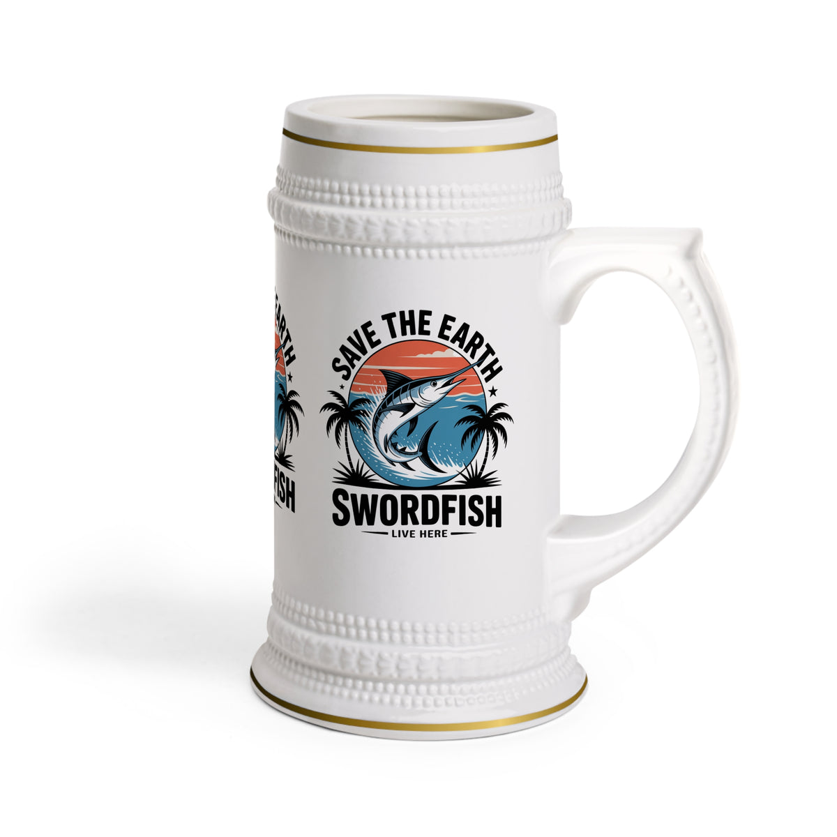 Swordfish Stein Mug – Save the Earth Beach Ocean Conservation Beer Stein
