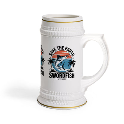 Swordfish Stein Mug – Save the Earth Beach Ocean Conservation Beer Stein