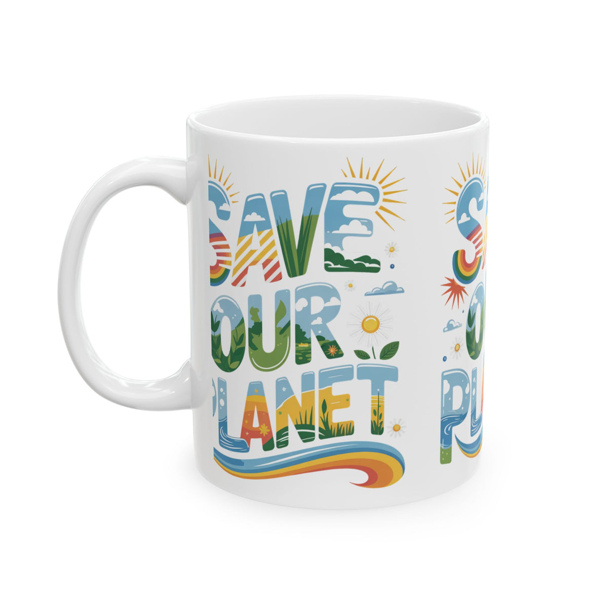 Save Our Planet Ceramic Mug – Eco-Friendly | Planet Re-imagined
