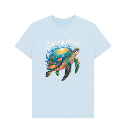 Sky Blue Printed T-shirt Front