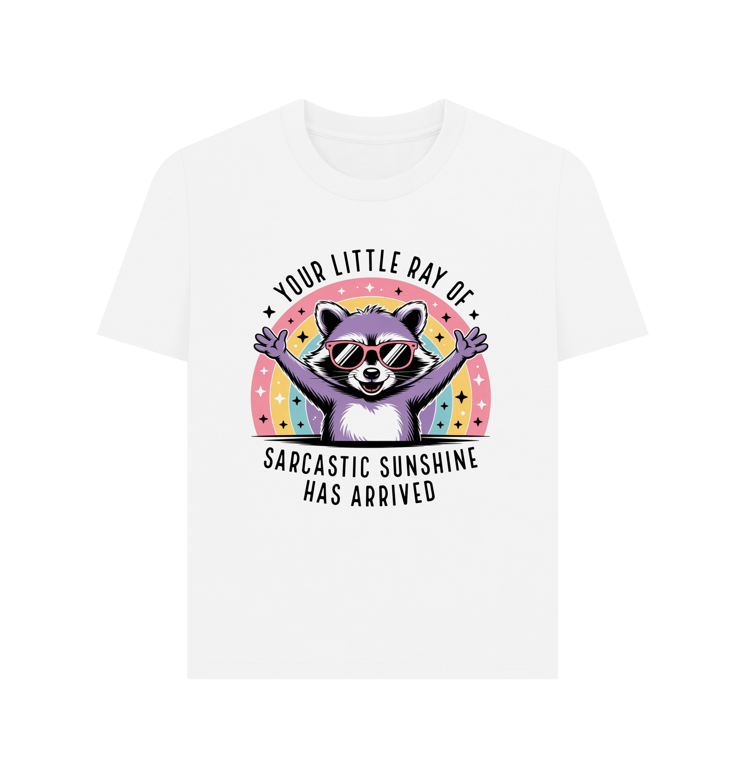 White Printed T-shirt Front