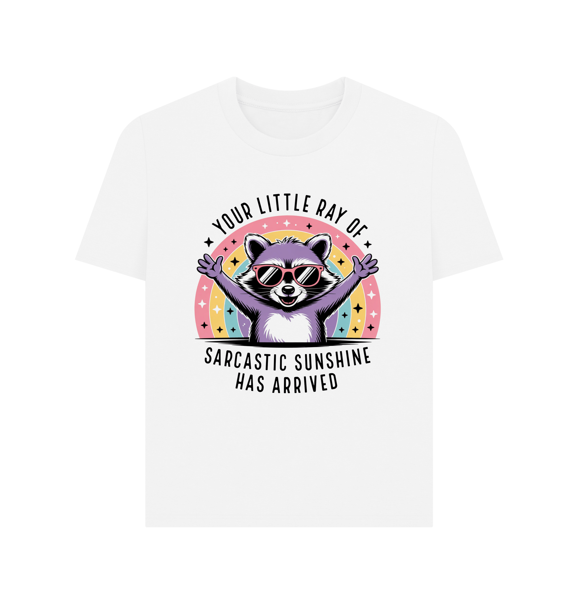 White Printed T-shirt Front