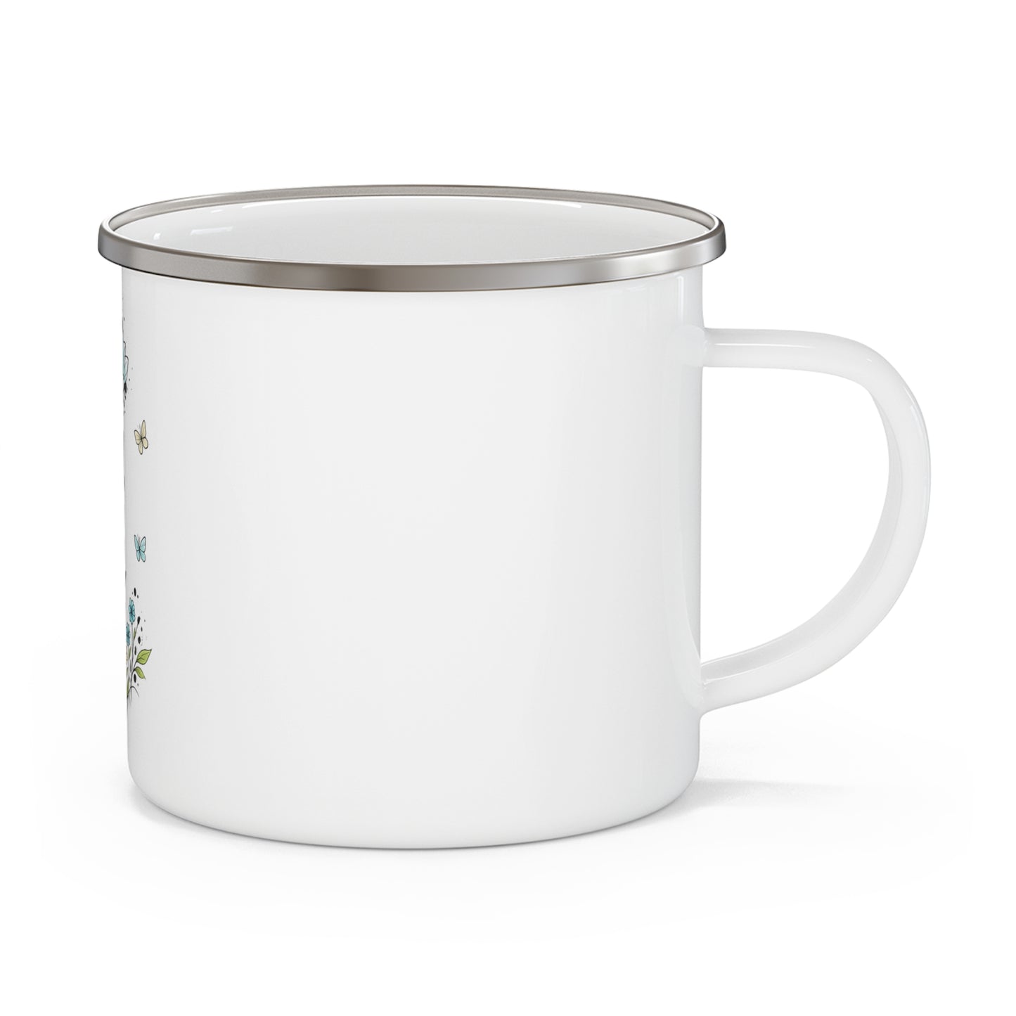 Enamel Camping Mug — "Motherhood Is The Realest Hood" Cute Duck Mom & Baby Design