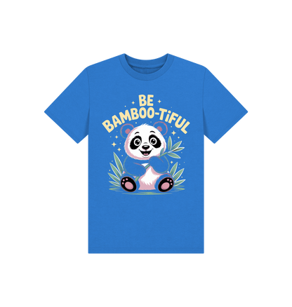 Bright Blue Printed Kids T-Shirt Front