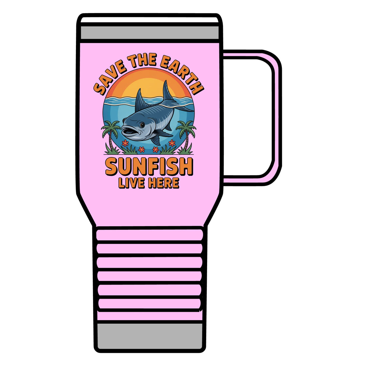Save the Earth Sunfish 20oz Travel Mug — Eco Ocean Conservation Cup
