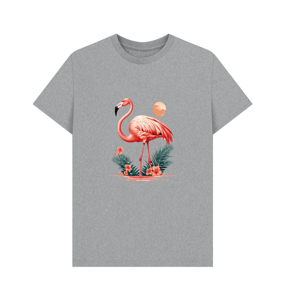 Athletic Grey Printed T-shirt Front