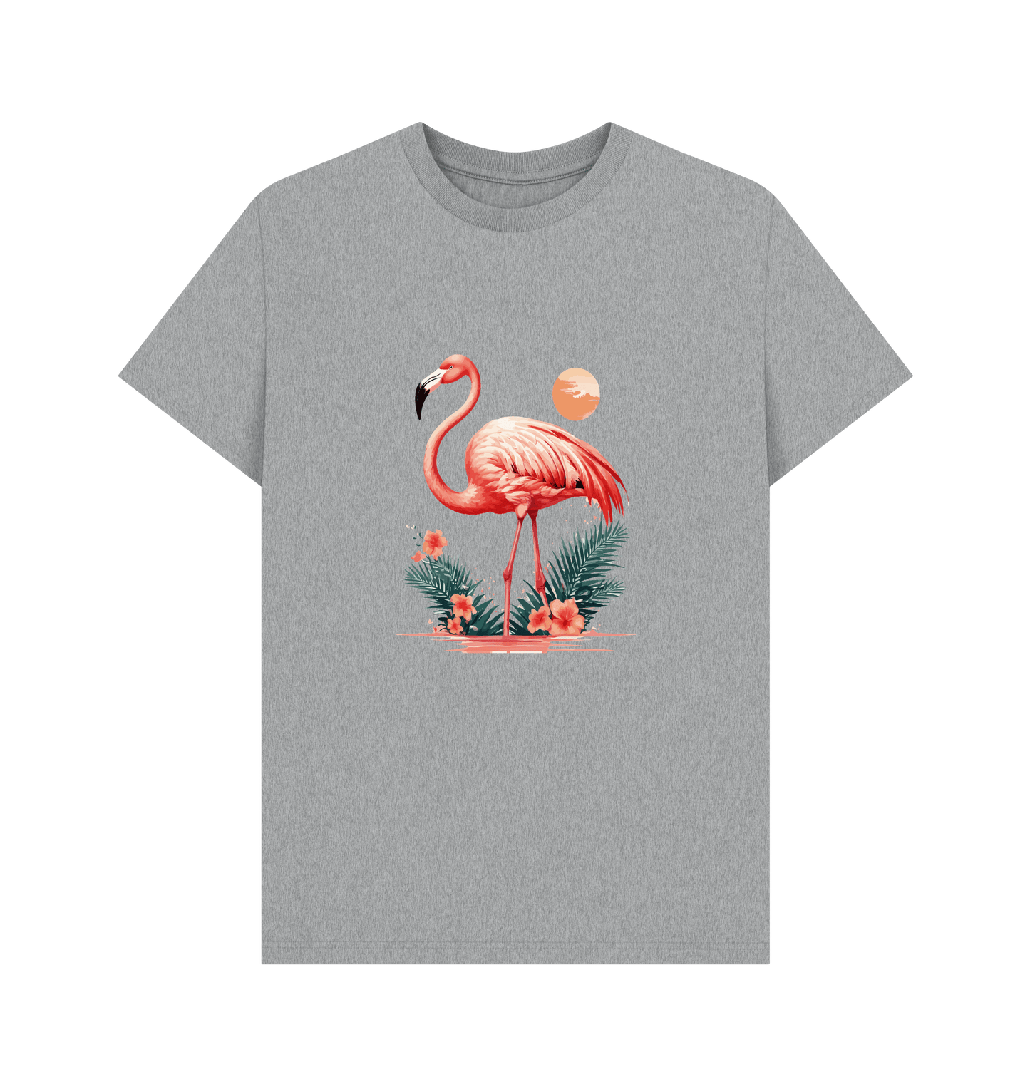 Athletic Grey Printed T-shirt Front