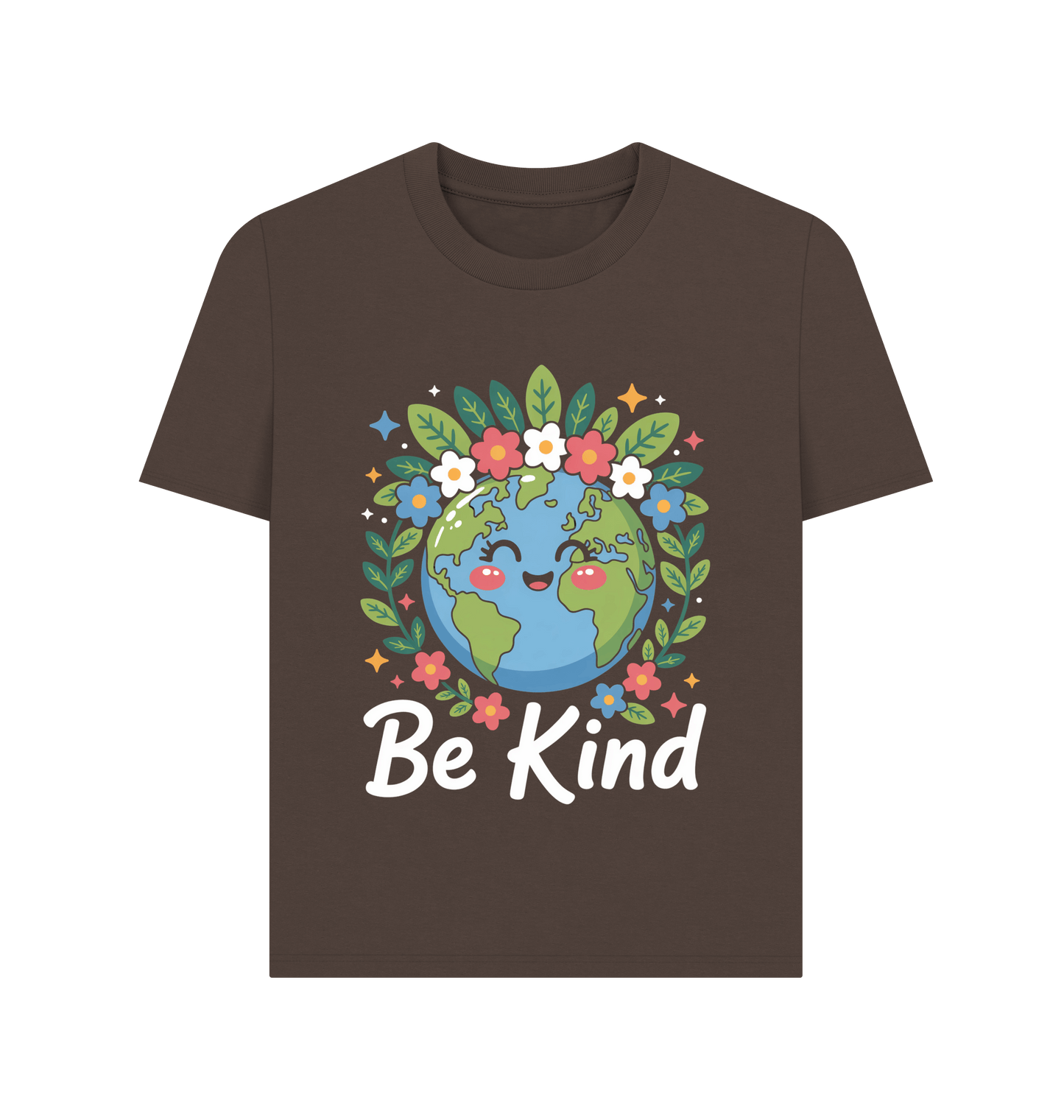 Chocolate Printed T-shirt Front