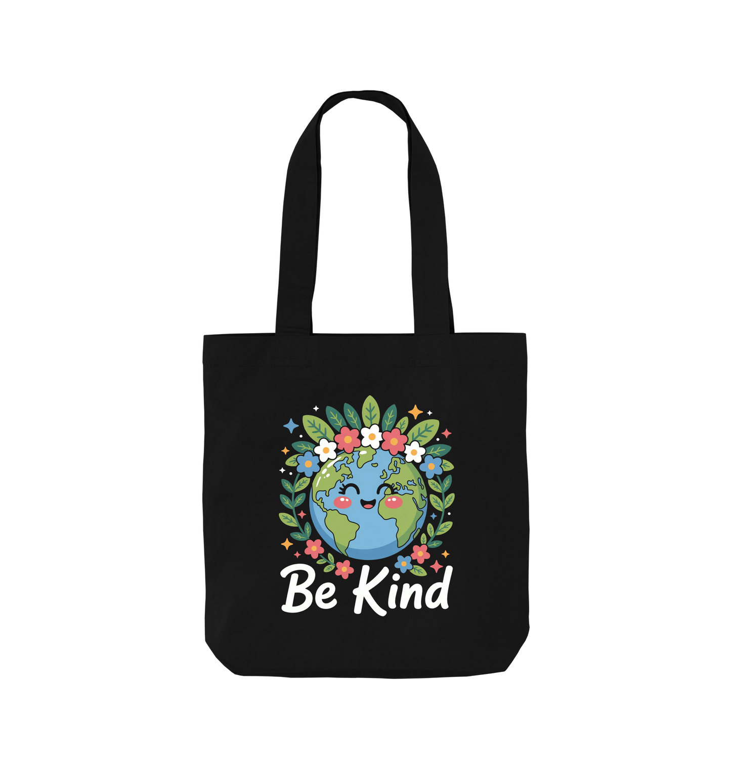 Black Printed Bag Front