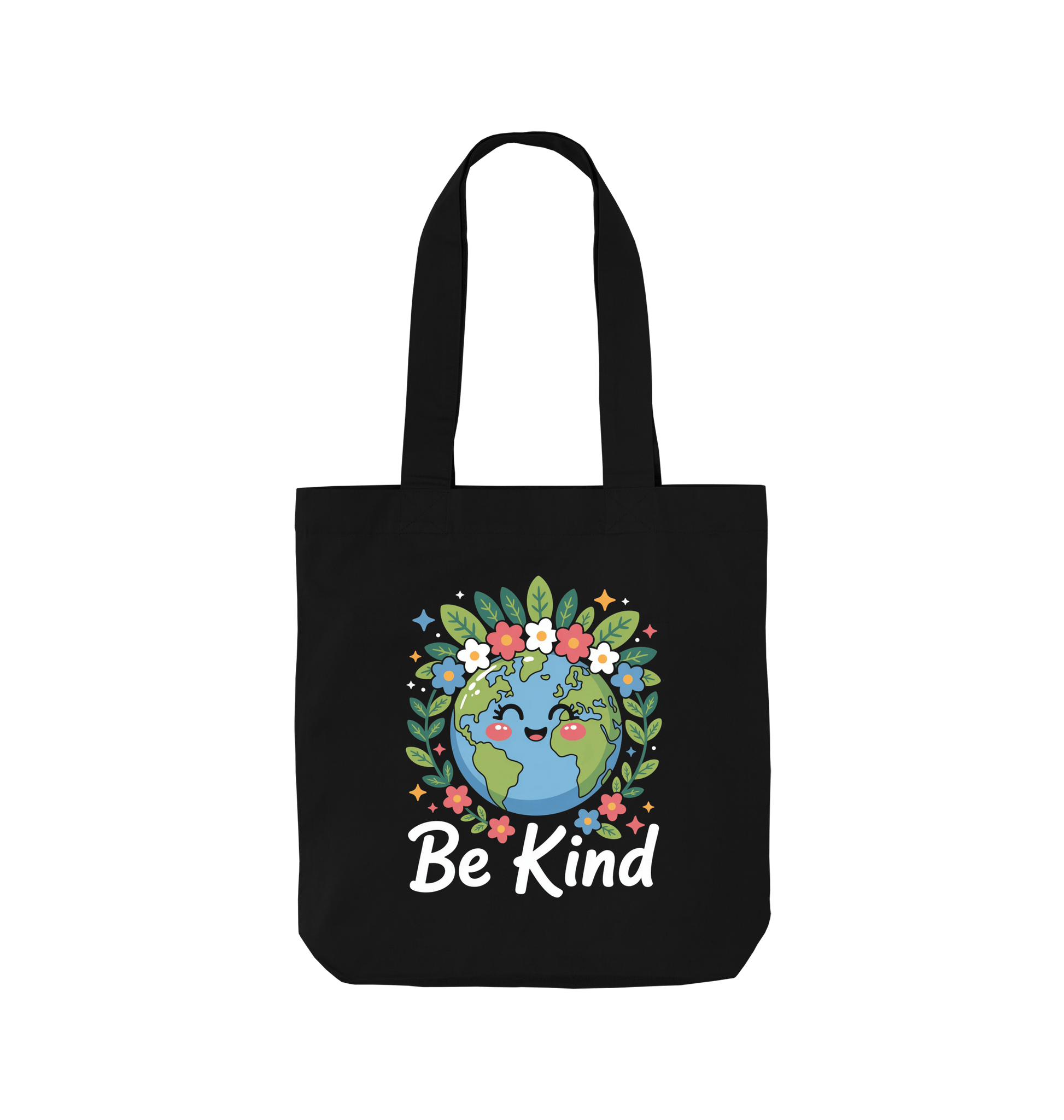 Black Printed Bag Front