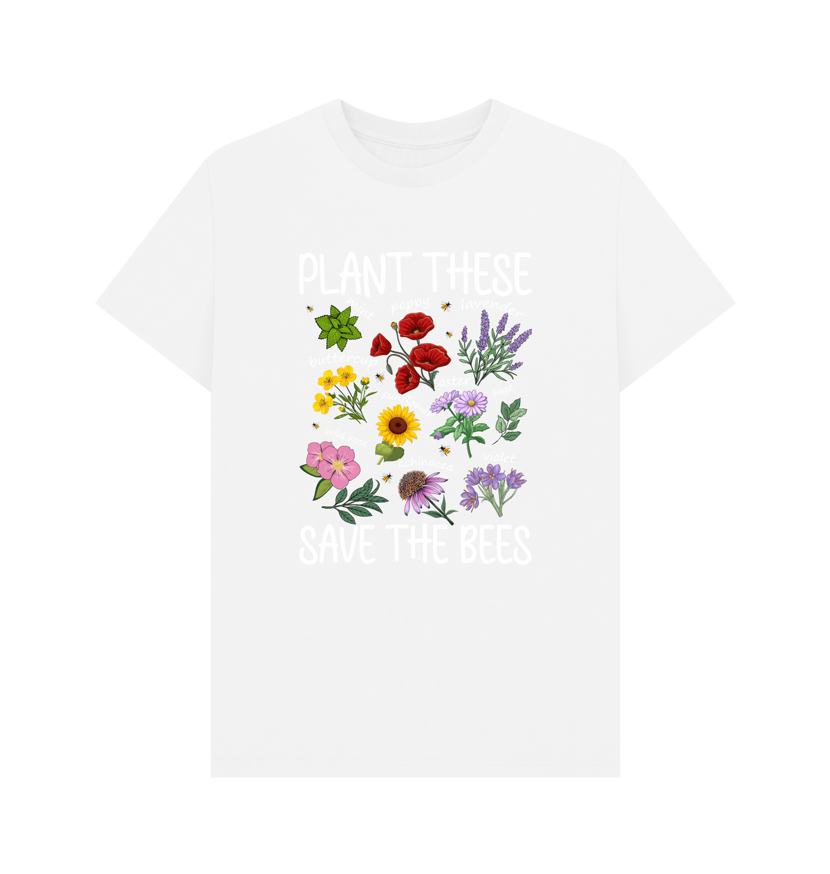 White Printed T-shirt Front