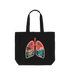 Black Printed Bag Front