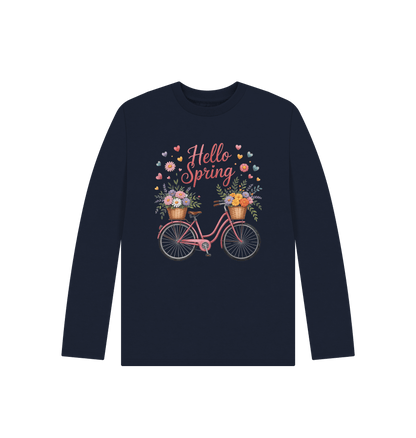 Navy Blue Printed Kids T-Shirt Front