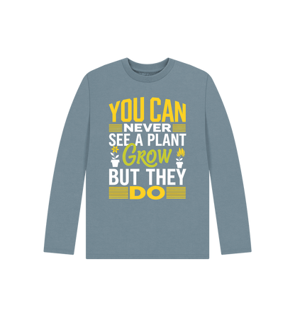 Stone Blue Printed Kids T-Shirt Front