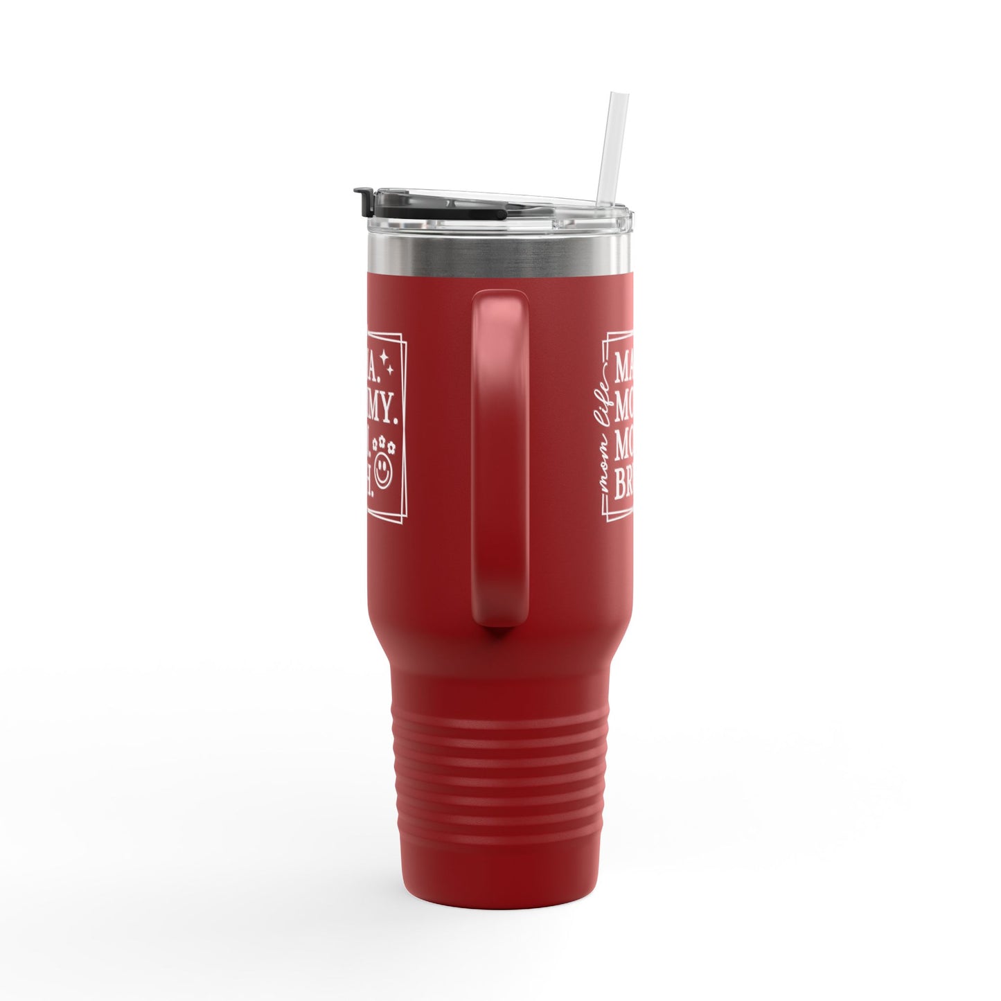 40oz Insulated Travel Mug — "Mama, Mommy, Mom, Bruh" Funny Mom Gift