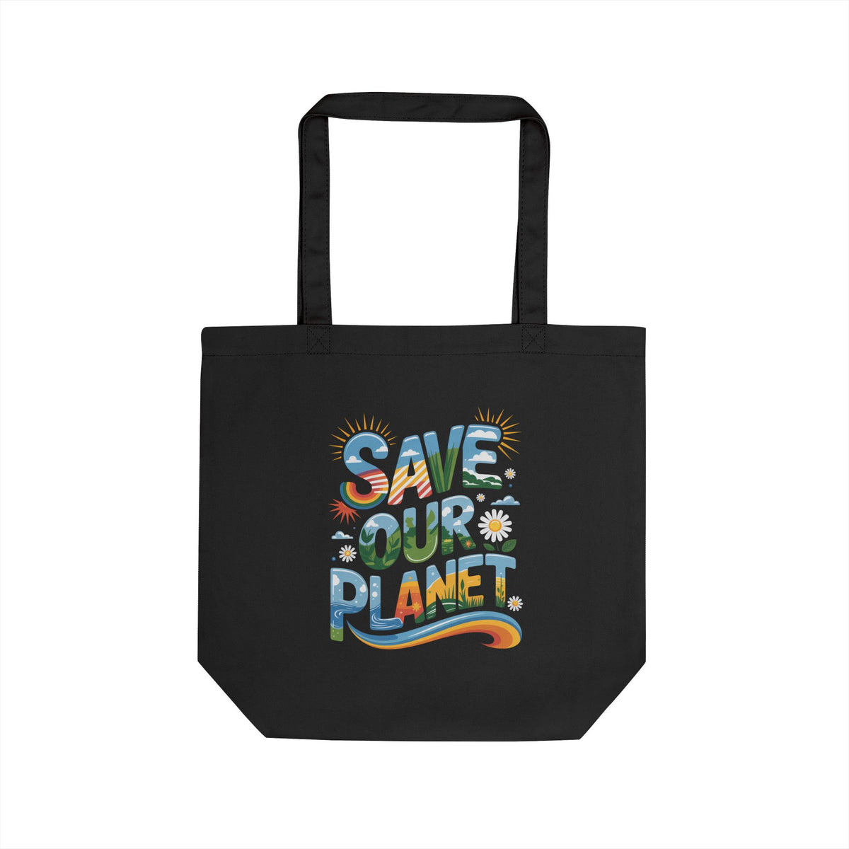 Save Our Planet Eco Tote Bag — Reusable Earth Day Grocery Tote